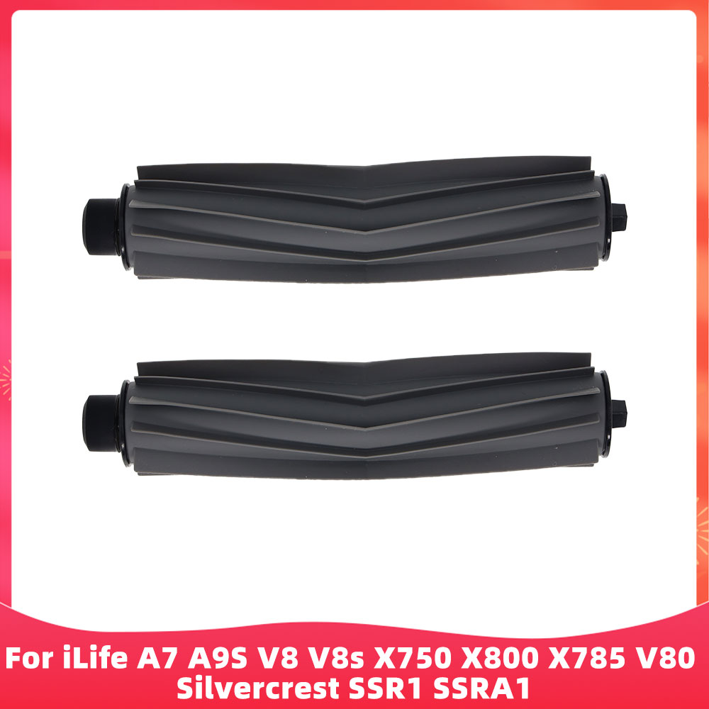 Adatto per ( iLife A7, A9S, V8, V8S, X750, X800, X785, V80, Silvercrest SSR1, SSRA1, DEXP LF-800 ) Rullo, Spazzola Laterale, Filtro: Kaki scuro