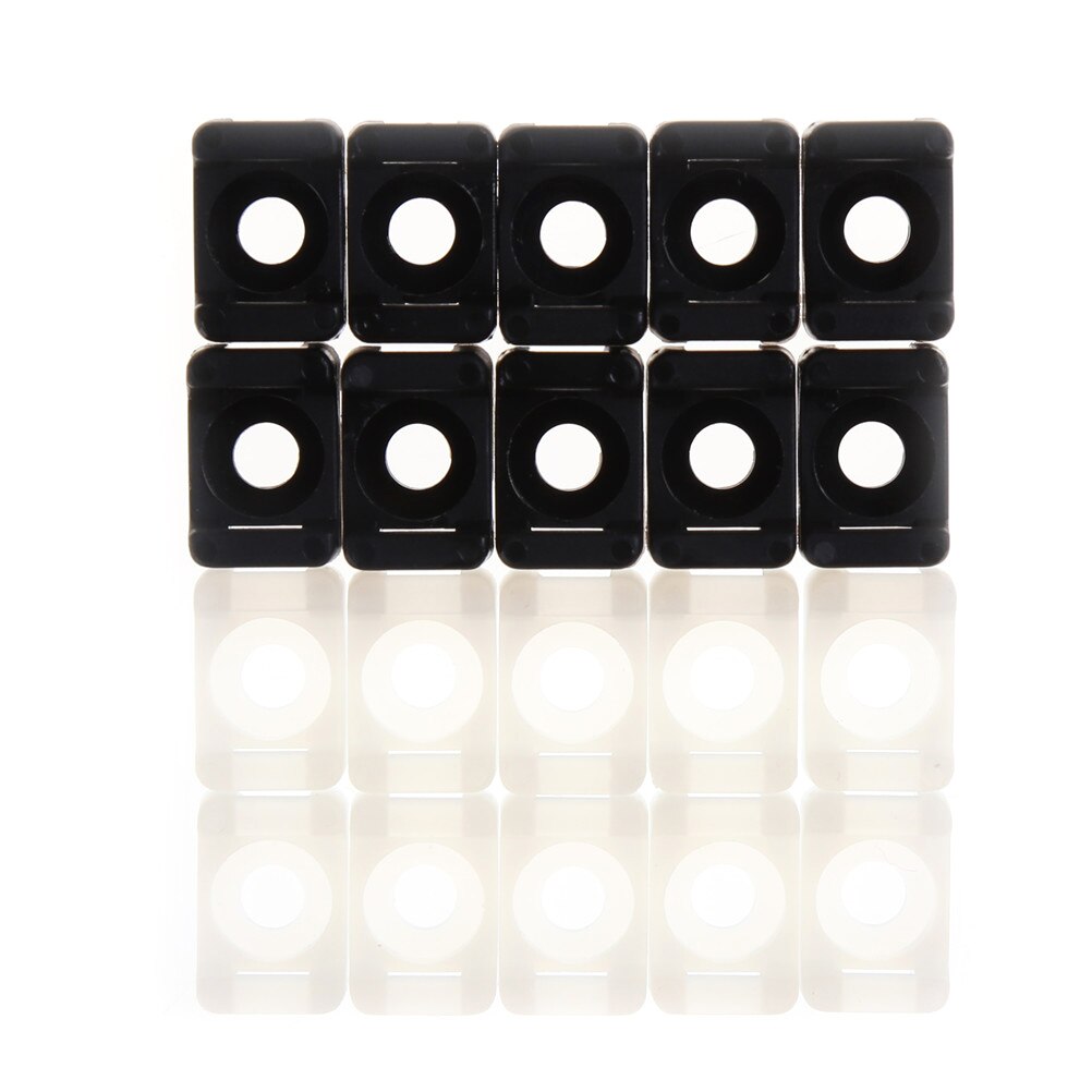 100 stk 4.6mm kabelbinder sadel type montering base wire holder usb opladning data linje kabel opruller universal