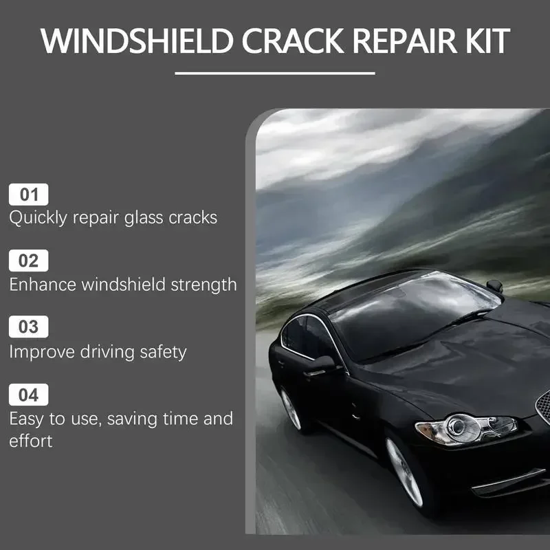 Car Window Cracks Gone Glass Repair Fluid, Quick Windshield Repair Kit Car Window Repair Tools
