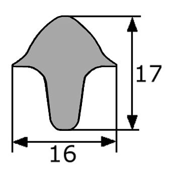 Goma Estanqueidad de Puerta 17x16