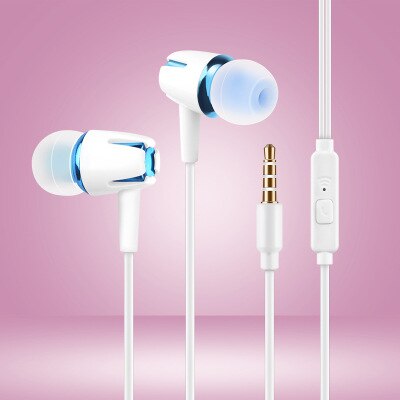 In ear phones wired Earphone E18 Adjustable volume pause/play For Huawei xiaomi Honor 3.5mm earbuds wire Headset for smartphone: Blue