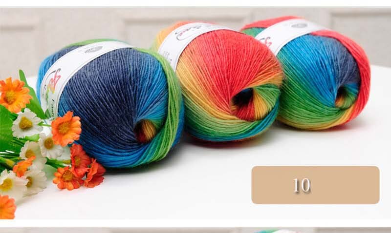 100 g/stk afrikaanse kant stof garen diy linten voor ambachten fancy wol garen hand breien: 10