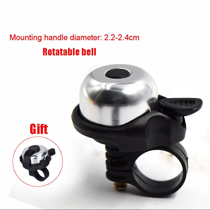 Mountain Bike Compass Bell Speaker Folding Bicycle Horn Loud Handlebar Ring Road Bike Alarm System MTB Cycling Accessories Parts: A-Silver