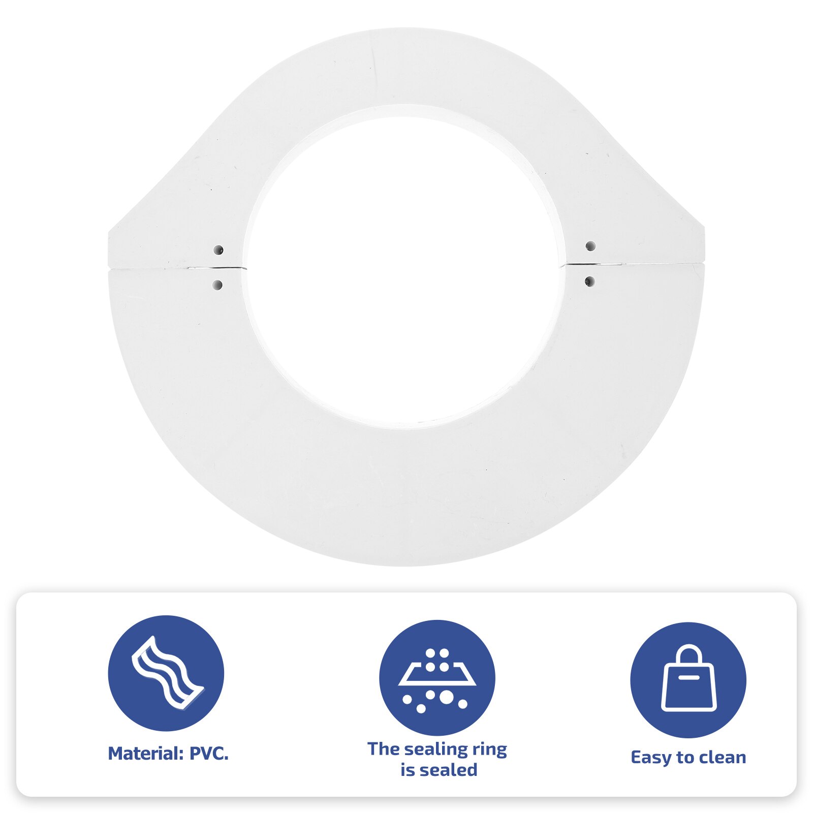 2 Pcs Drainage Pipe Plates PVC Water Pipe Plates Bathroom Pipe Drainage Plates