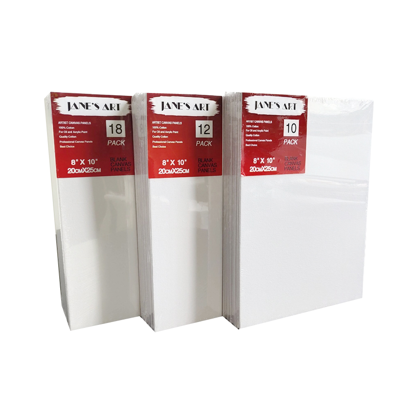 20 x 25cm blank målarduk panelbräda 8 " x10 " för akryloljefärg syrafri vit bomull i flera storlekar för konstnärsstudenter och barn