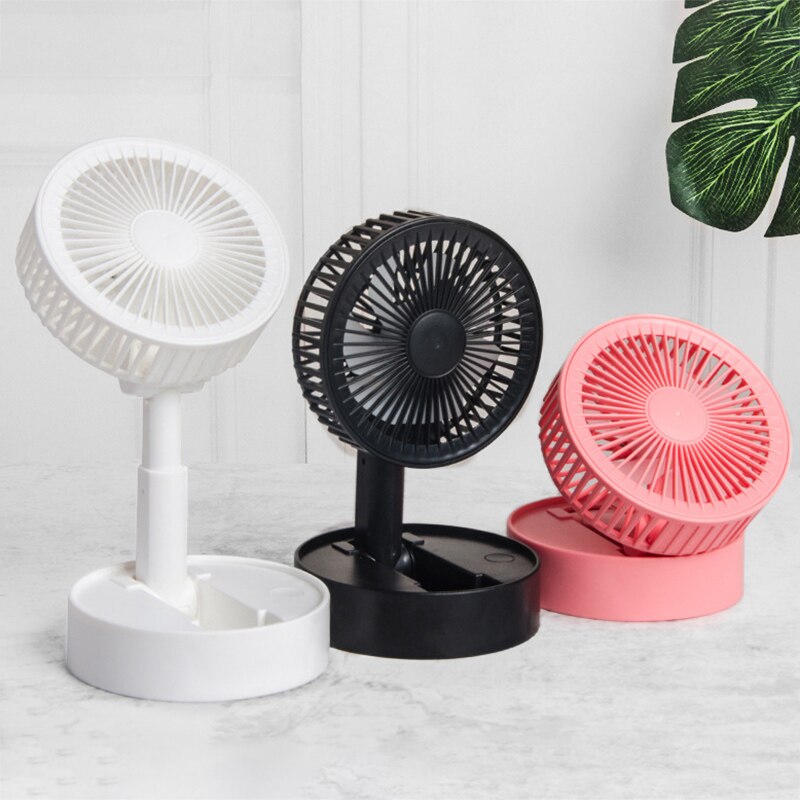 Fan Folding Telescopic Mini Fan USB Rechargeable Air Cooler Summer Portable Standing Fan Desktop Electric Fan Gentle Mute-35