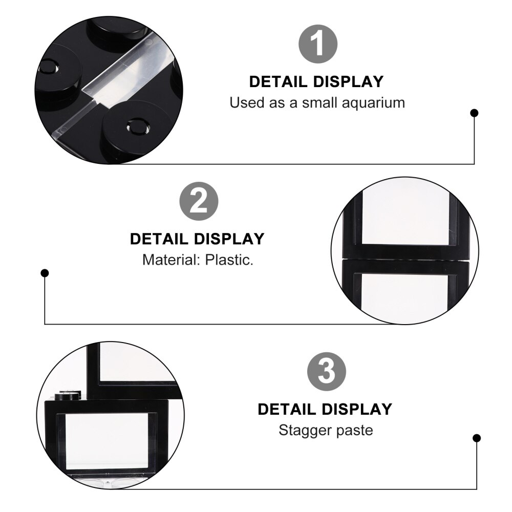 2pcs Mini Fish Tank Multi-function Aquarium Desktop Fish Tank Home Office Decor