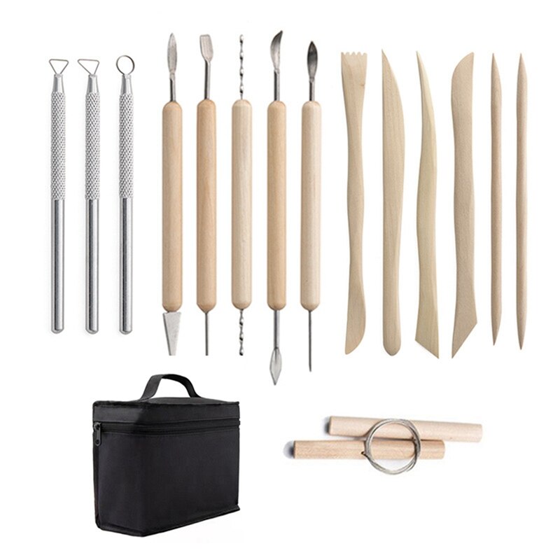 37-Pack Polymer Clay Tools, Modeling Clay Sculpting Tools, Rock Art Kit For Sculpting Pottery