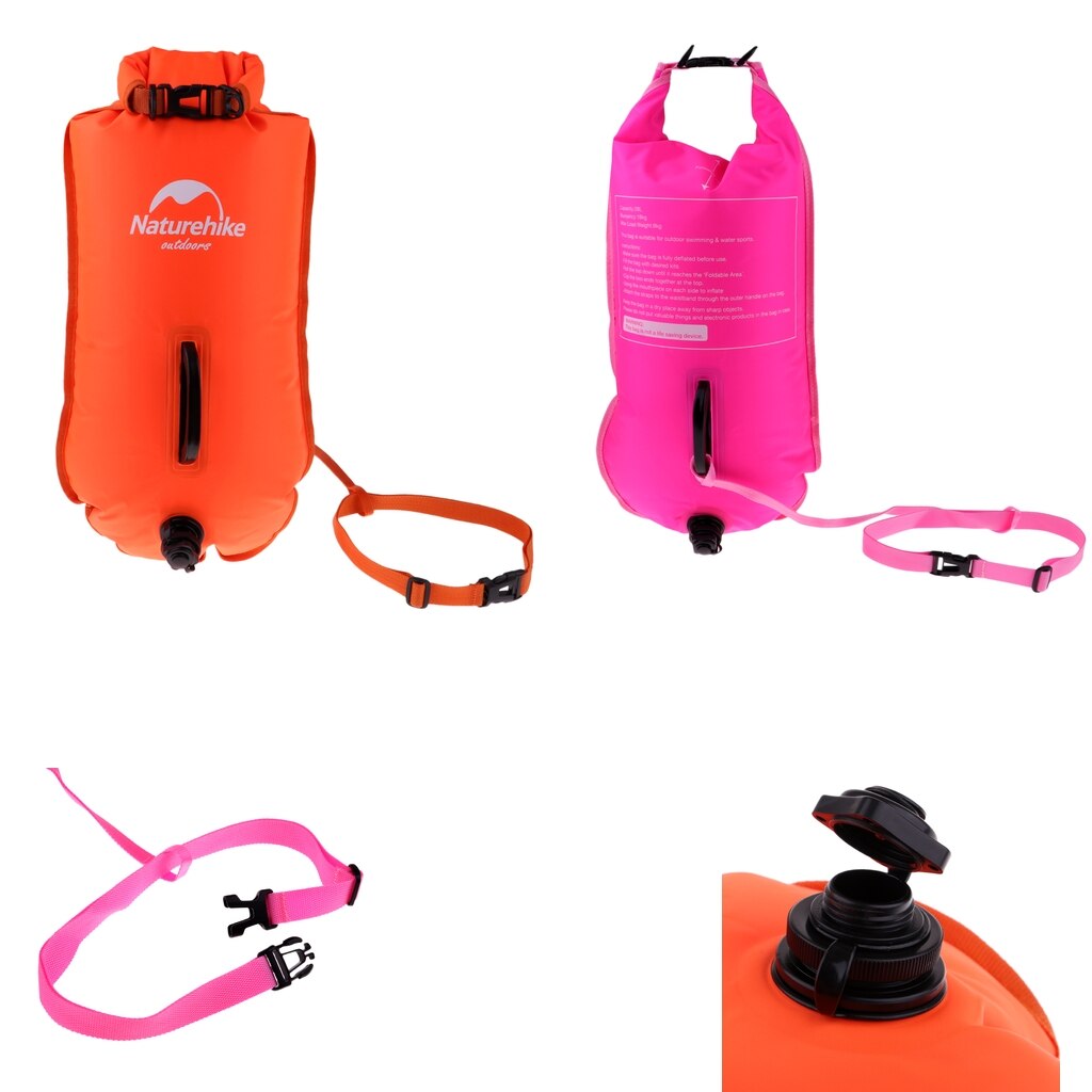 High Visibility Inflatable Swimming Dry Bag Safety Swim Buoy Pull Float Waterproof Sports Bags for Surfing Fishing Water sports