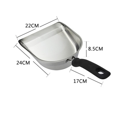 Stainless steel shovel kitchen chef tool food Handheld Portable Table desk Small garbage shovel Cleaning tools Home garden used: Gold