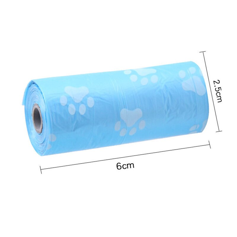 Print Pet Waste Paw Bag 15pcs/Roll Pet Waste Bag 6x2.5cm Strong Load-bearing DC156