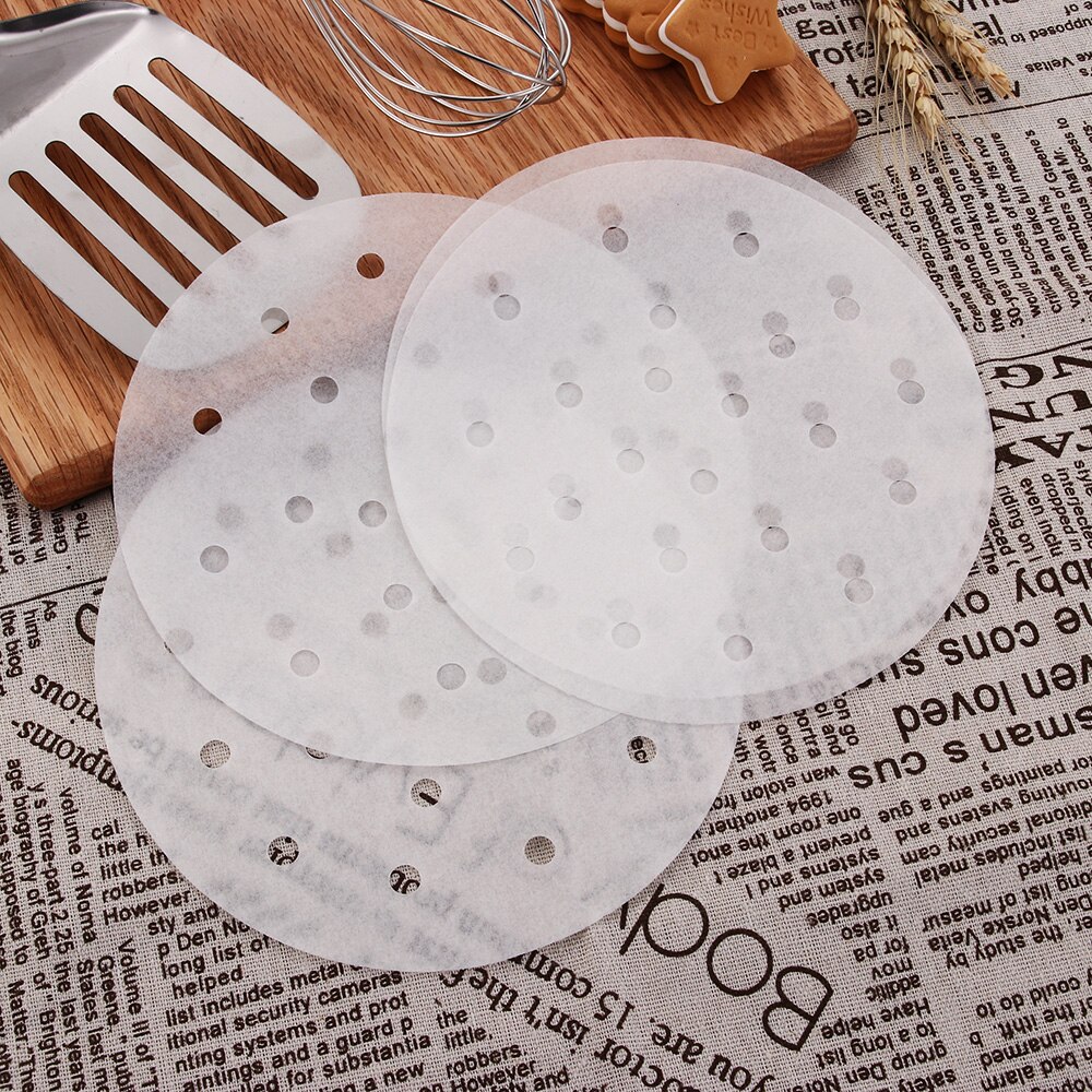 50 teile/los Bambus Korb Dampfer Papier Küche Kochen schwach Summe Papier Unter Dampf matt Runde Nicht Stock Dampfer Papier