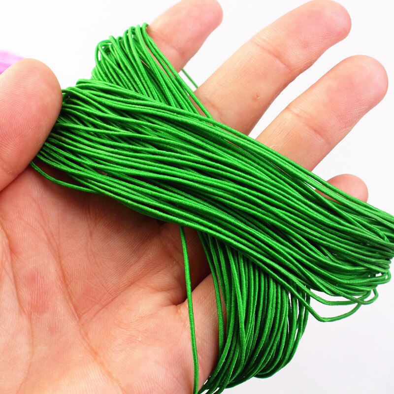 1mm 24M Geflochtene Elastische Schnur Perlen Themen Stretch String Stoff Crafting Schnüre für Schmuck Machen 23 Farben