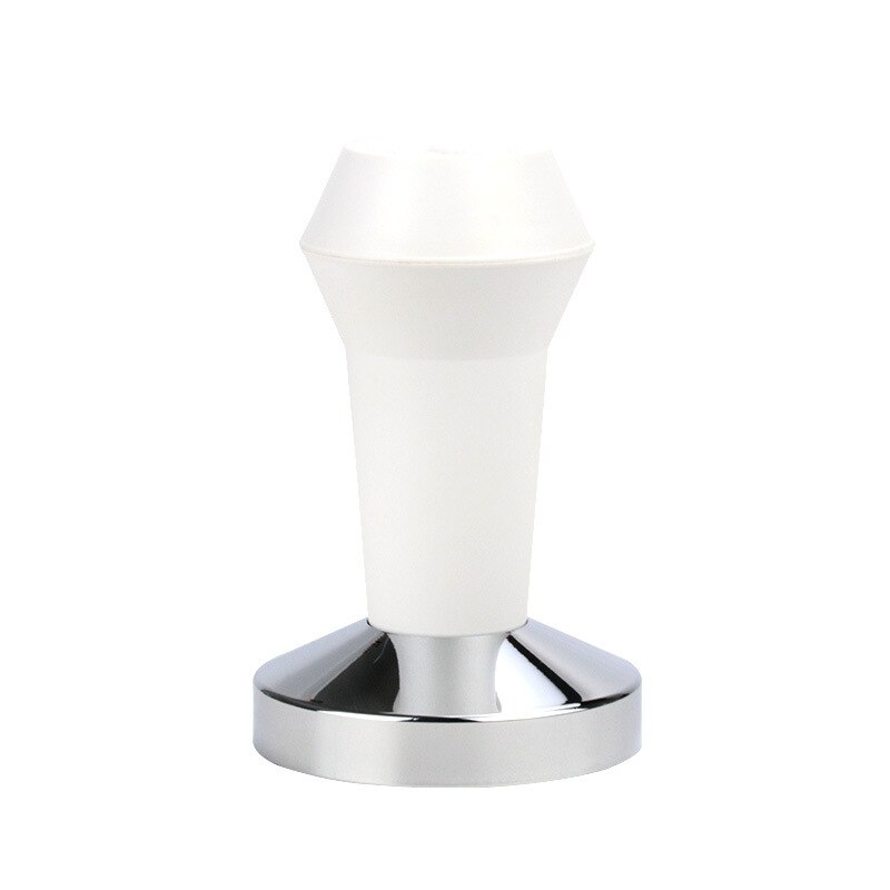 Food Grade 51/53/58mm Espresso Coffee Tamper Coffee Powder Hammer Press Flat Base Barista Accessories: White / 53mm