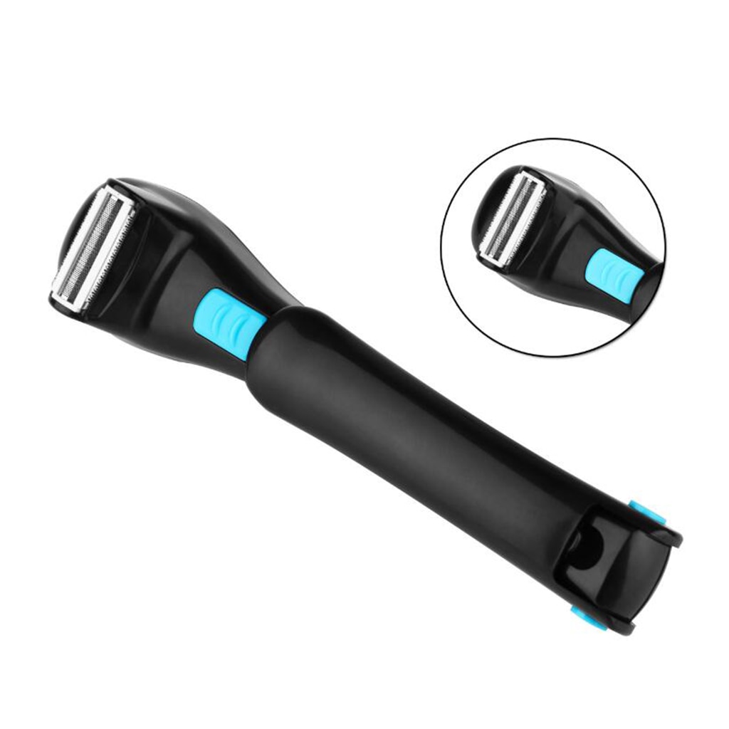 Electric Back Hair Shaver Hair Removal Body Shaving Tool Battery Powered Cordless Foldable Body Hair Trimmer Hair Removal Tool