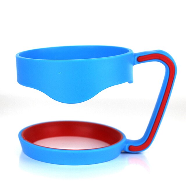 Handtag för 30 oz tumbler rambler bil mugghållare kaffe vatten te flaskor tillbehör bärbar isolerad plast drinkware: Blå