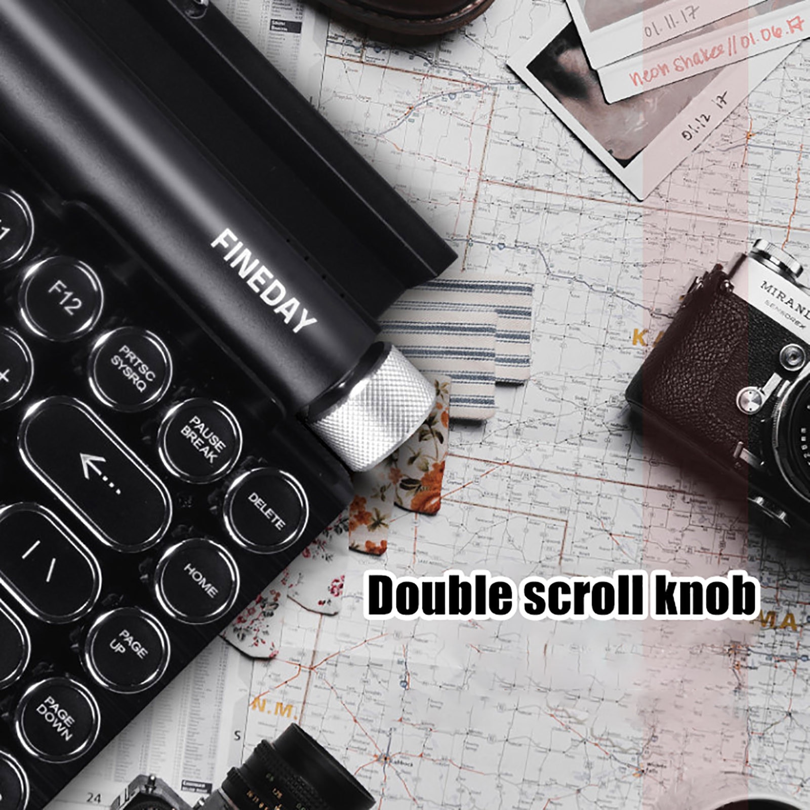 83 Key Dot Retro Typewriter Keyboard Wireless Bluetooth Mechanical Keyboard gamekeyboard Teclado mecánico de máquina de escribir