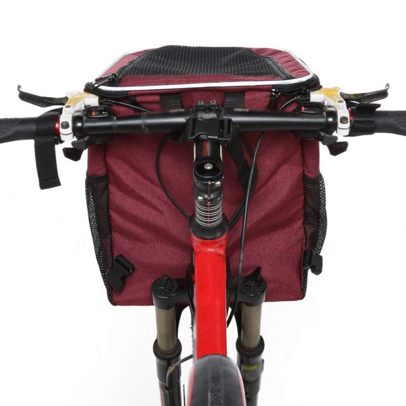 Haustier Fahrrad Rucksack Tasche Welpen Hund Katze Kleine Ebene Faltbare Reise Fahrrad Sitz Für Wandern Radfahren Korb Zubehör