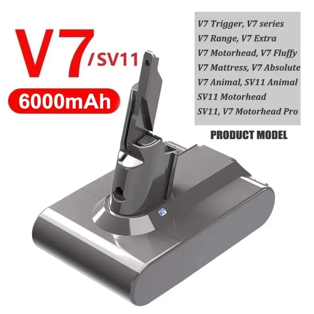 Akumulator 21,6 V do Dyson V6 V7 V8 V10 Series SV12 DC62 SV1 6000 mAh Akumulator do odkurzacza Dyson Zapasowe akumulatory: Niebieski