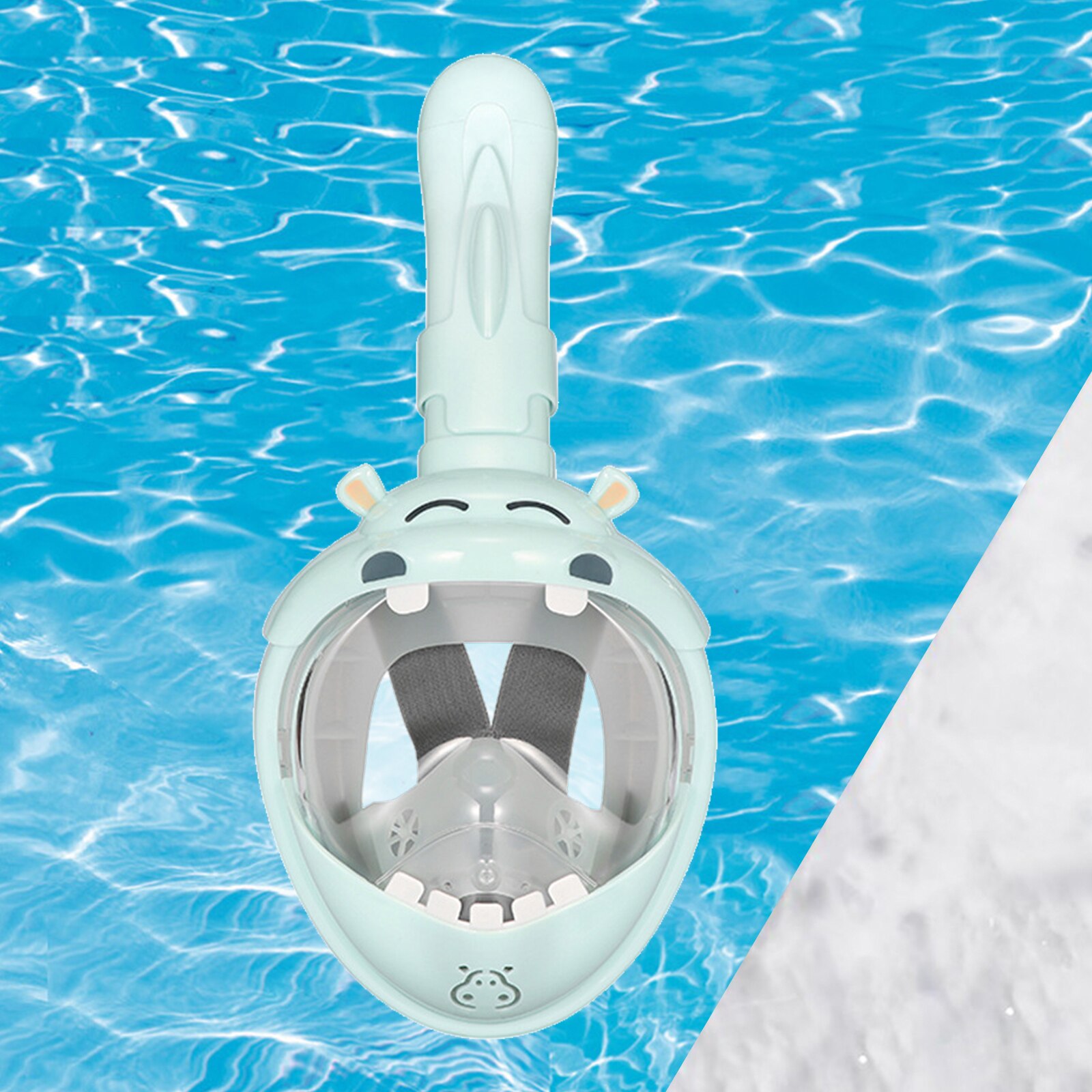 Diving Mask for Boy Girl Wide View Snorkel Swimming Underwater Goggles Masks: Light Green