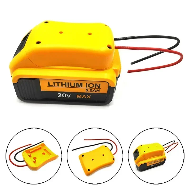 For Dewalt 18V/20V Max Battery Adapters Adapter Power DIY Battery Converter Connector 12AWG Home Power Tools Parts Replacement