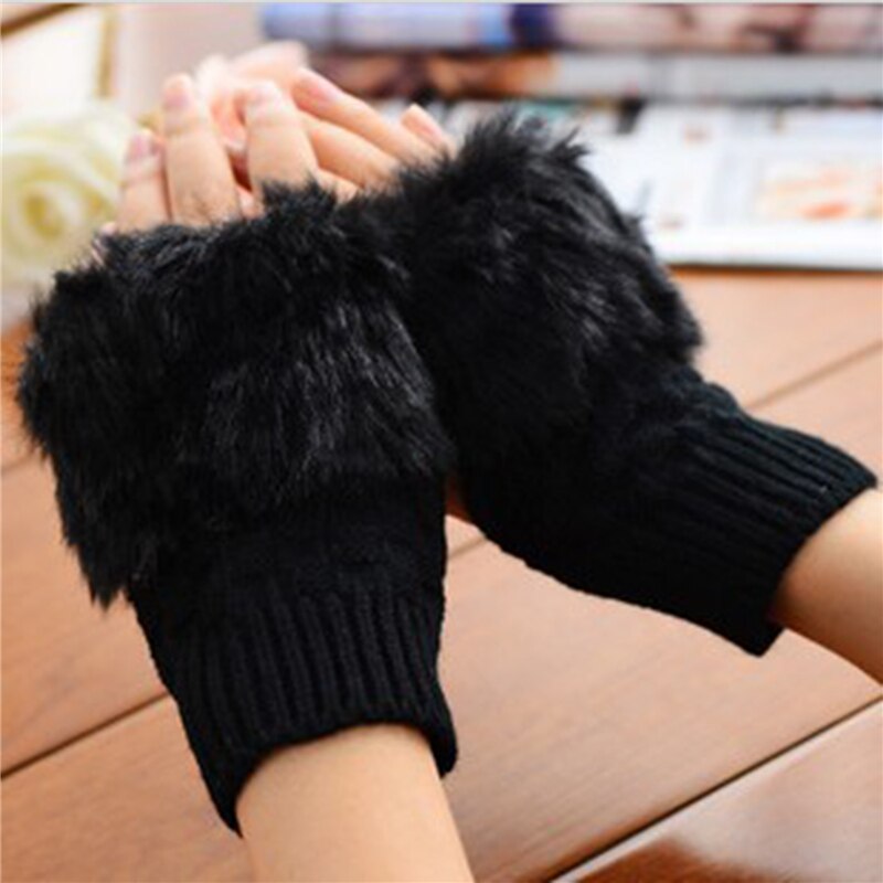 Winter Gloves Female Fingerless Gloves Without Fingers Women Cotton Warm Winter Gloves Hand Wrist Warmer