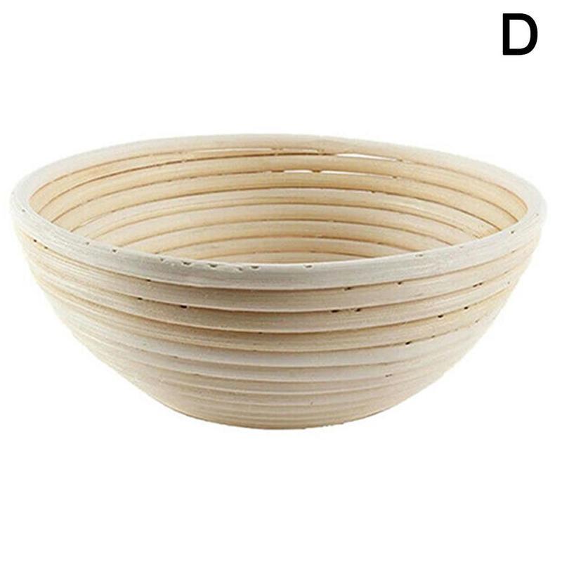 Handmade Round Shape Fermentation Rattan Basket Country Bread Baguette Dough Banneton Brotform Proofing Proving Baskets Tools: 25X8cm