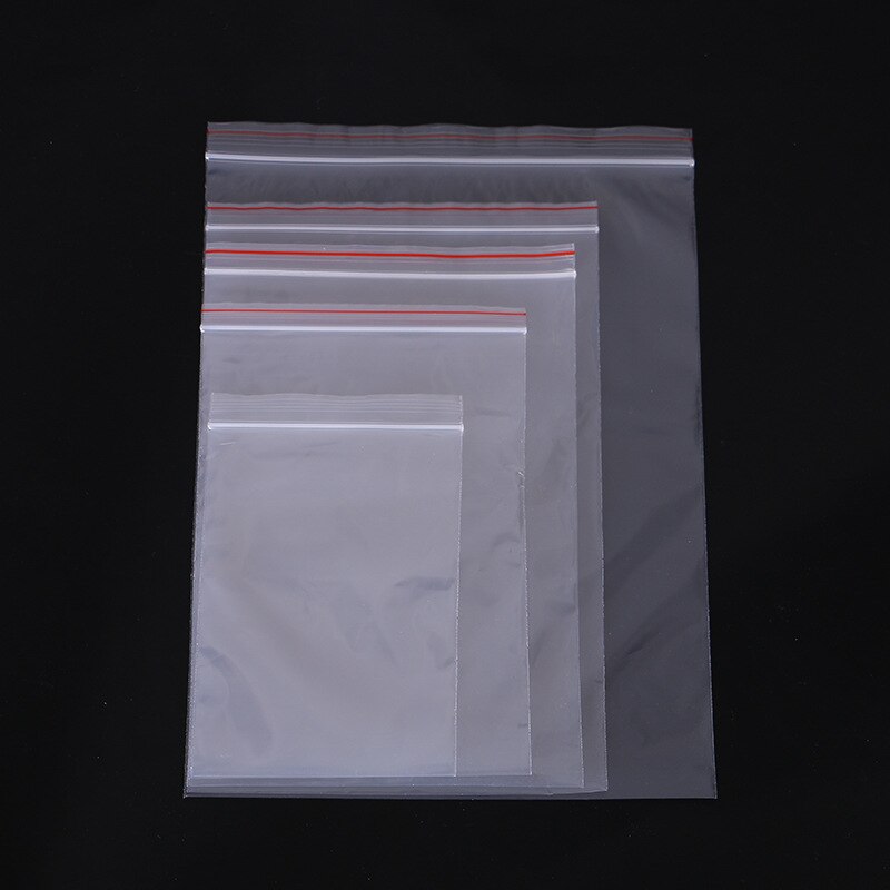 100pcs/pack Small Zip Lock Plastic Jewelry Bags Reclosable Transparent Food Storage Show Package Bags Clear Ziplock Bags