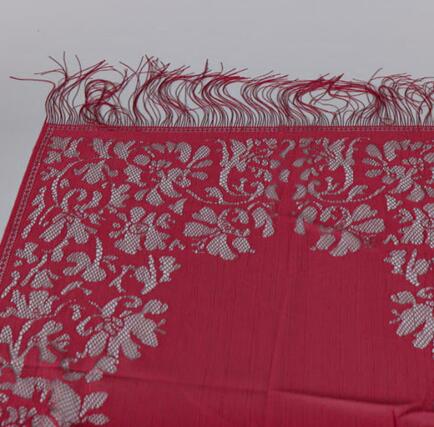 Women Cotton Polyester Floral Lace Scarf Shawl Tassels Party Wedding Lace Veil India Arab Muslim Hijabs Scarves