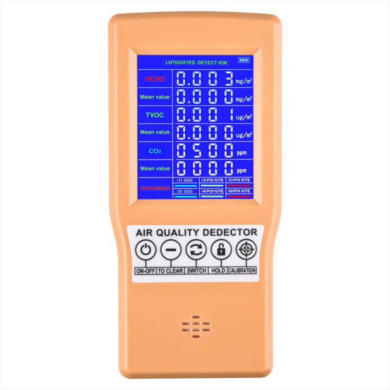 Digitale CO2 Sensor Ppm Meter Mini Kooldioxide Detector Gas Analyzer Luchtkwaliteit Monitor Usb Detector Tvoc Hcho PM2.5 Meter: Default Title