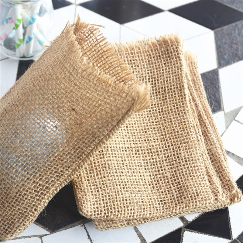 10pcs Burlap Wedding Candy Bags Natural Jute Hessian Bags Rustic Wedding Favors Candy Pouch Love Heart
