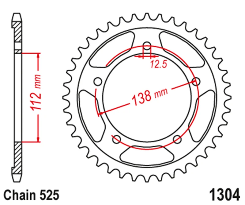 525 Motorcycle Rear Sprocket For Honda CB650F CB650RA 14-22 CBR650F CBR650R 14-22 CMX11000 Rebel 21-22