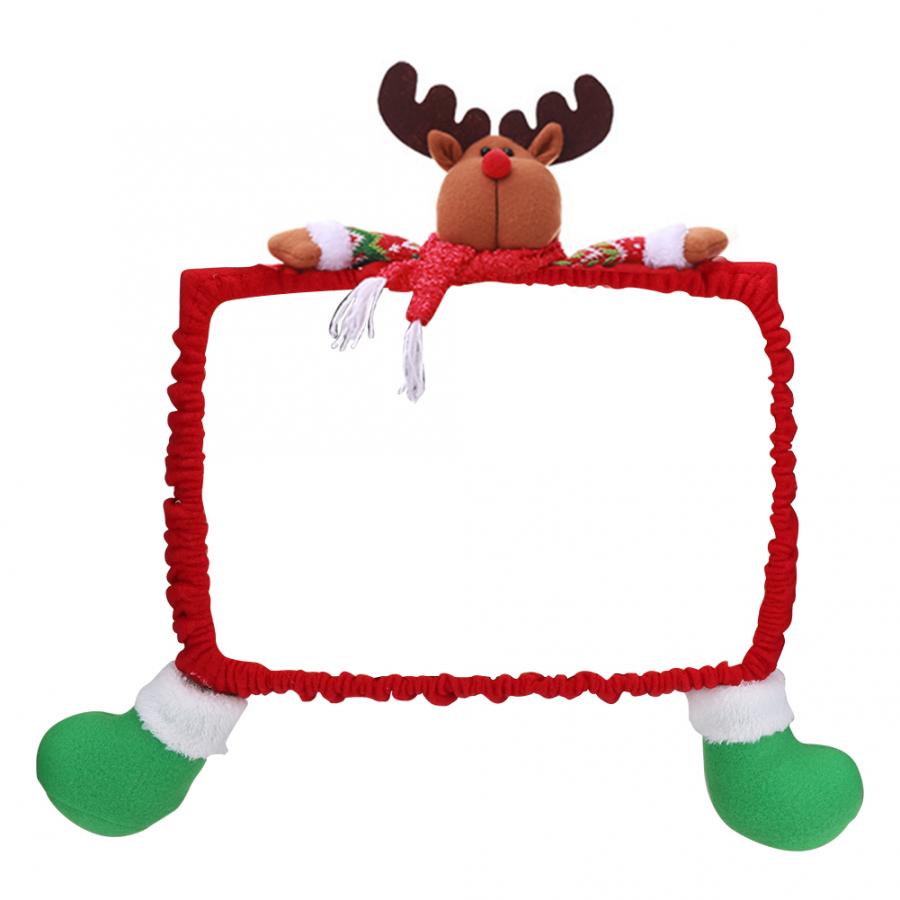 3D Kerst Cartoon 19-27inch Computer PC Monitor Display Frame Beschermende Case Cover: C