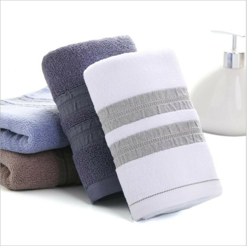 Brand Pure 100% Cotton Home Soft Absorbent Comfort Hand Face Sheet Bath Towels Comfort Striped Towels