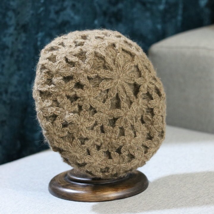 Vrouwen winter mutsen dames baret met bloem gehaakte muts katoenen mutsen tekenhoed rusland bekken hoed hoofddeksels mutsen op vrouwen hoed: 11