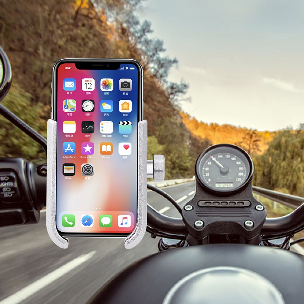 Aluminium Stand Bracket 360 Rotating Bike Fietsstuur Telefoon Mount Motorfiets Telefoon Houder Stand Moto Accessoires