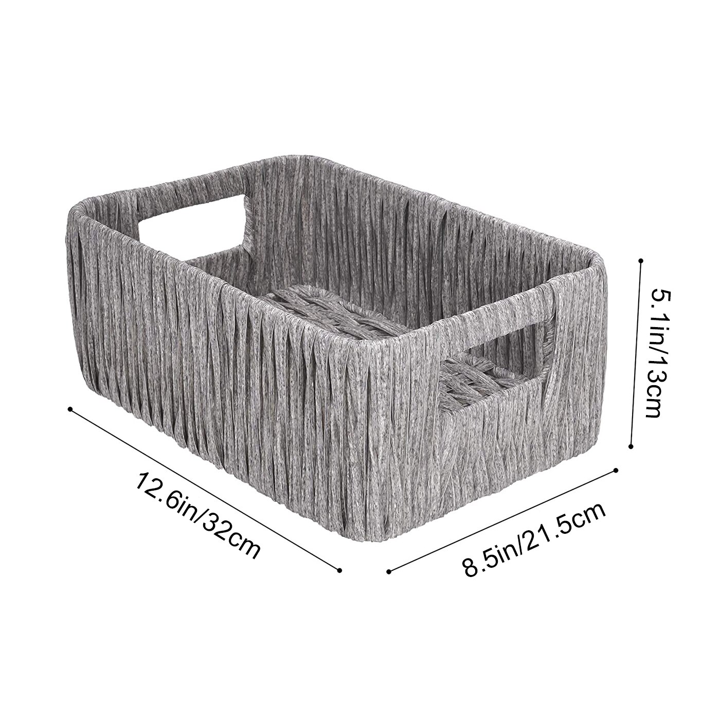 Slaapkamer Organiseren Woonkamer Decor Rieten Mand Speelgoed Bin Opslag Lade Rustieke Stijl Hand Geweven Rieten Mand Met Houten Handgrepen: Hard Paper