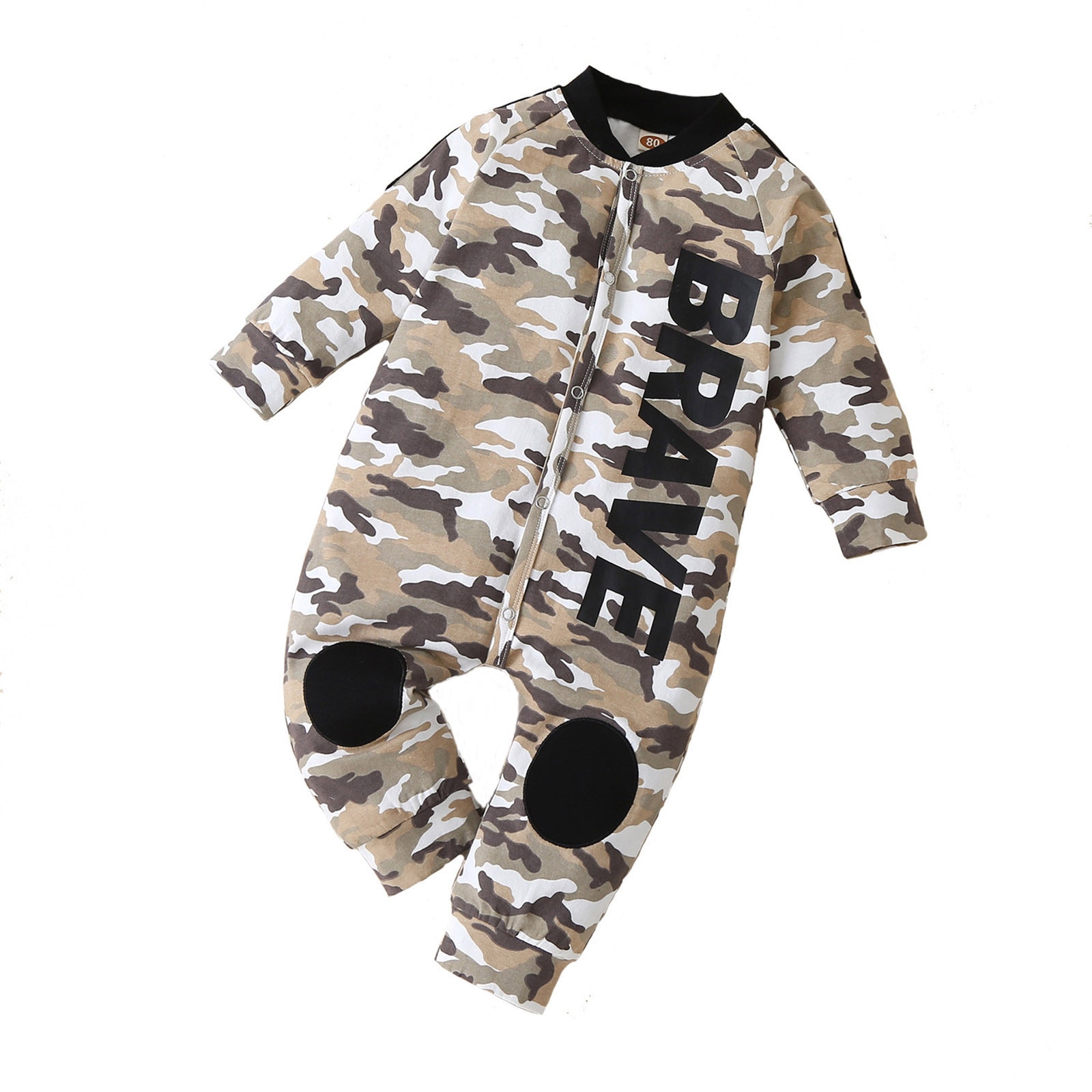 Baby Romper Infant Baby Boy Clothes Girls brave Camouflage Letter Romper Long Sleeve Baby Girl Jumpsuit Clothing 3-18M