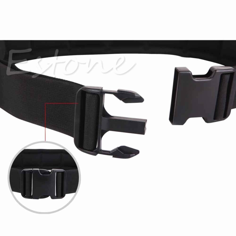 1 PC Adjustable Camera Waist Padded Belt Lens Case Pouch Bag Holder Pack Strap