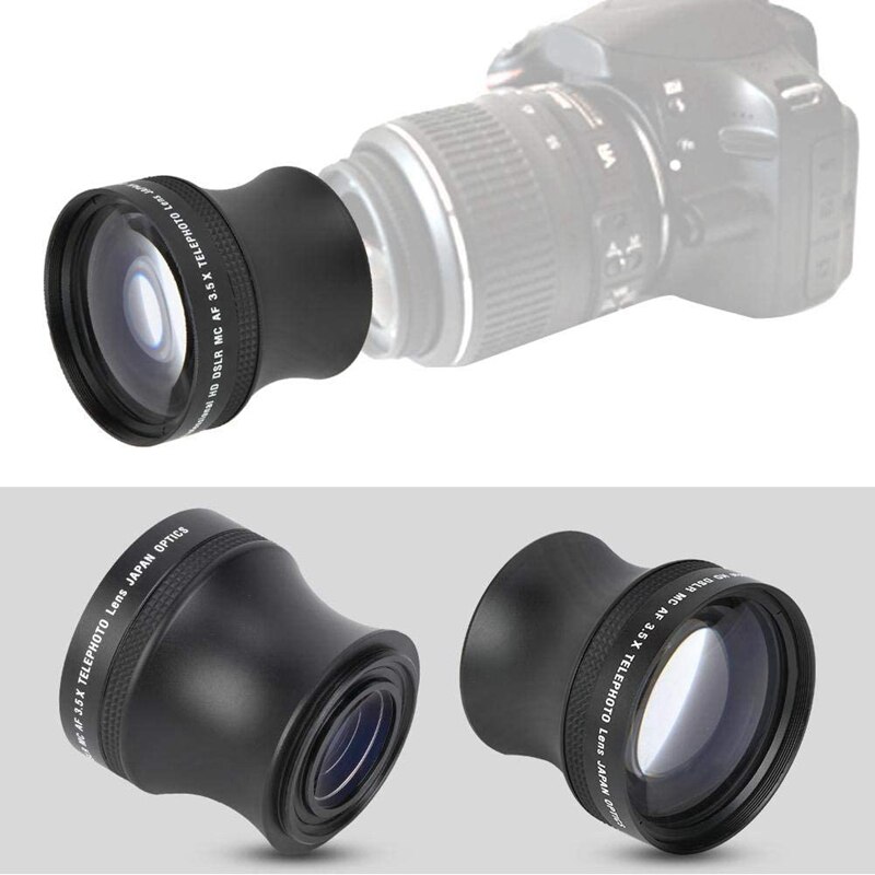 58Mm 3.5X Vergroting Telelens Universele Voor Canon Nikon Pentax Olympus Sony Slr Camera Hd Metalen Teleconverter