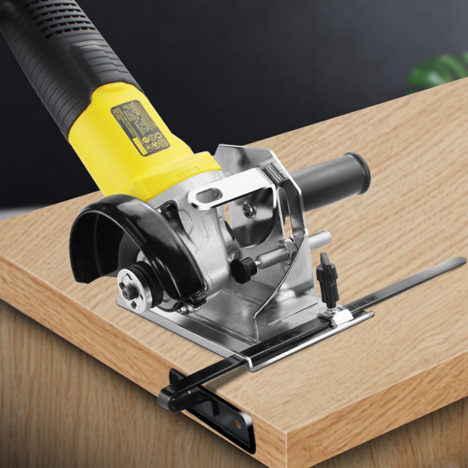 0-22mm 45°/90°/180° Angle Grinder Holder Thick Steel Base for 100mm Angle Grinder Cutter Holder DIY Tool Accessory