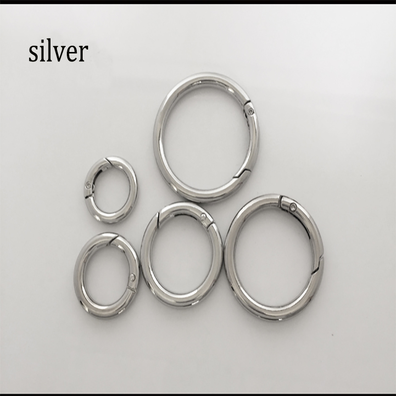 4PCS Metal D O Ring Openable Clap For Bags Handbag DIY Snap Clasp Claps Trigger For Handbags Straps for Bag Parts Accessories