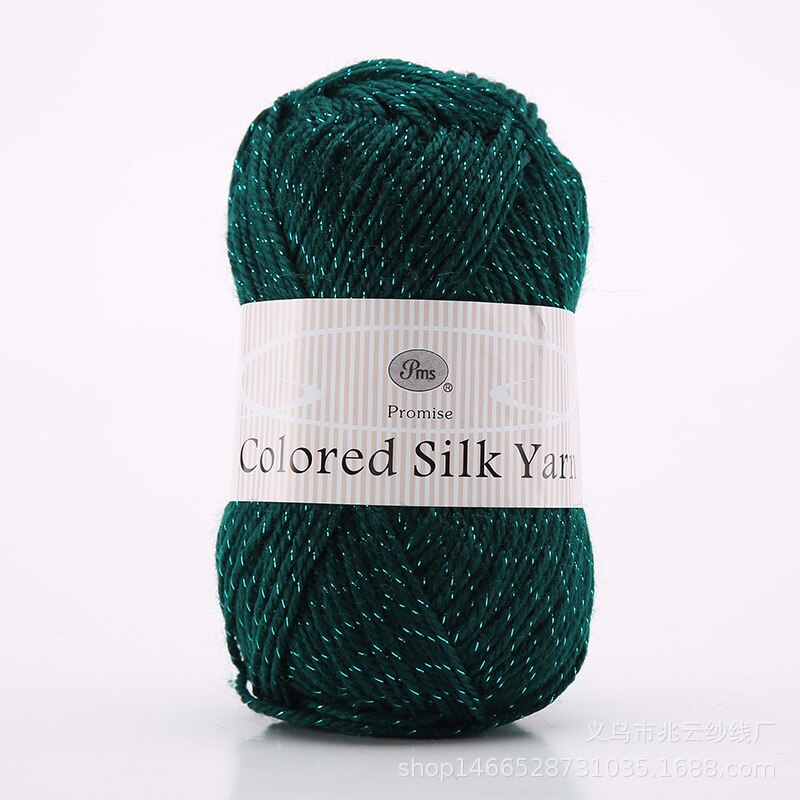 50G Lurex Garen Medium Dikke Acryl Garen Bal Fancy Garen Sjaal Hoed Jasje Breien Lijn Hand Breien Haak Garen: 08