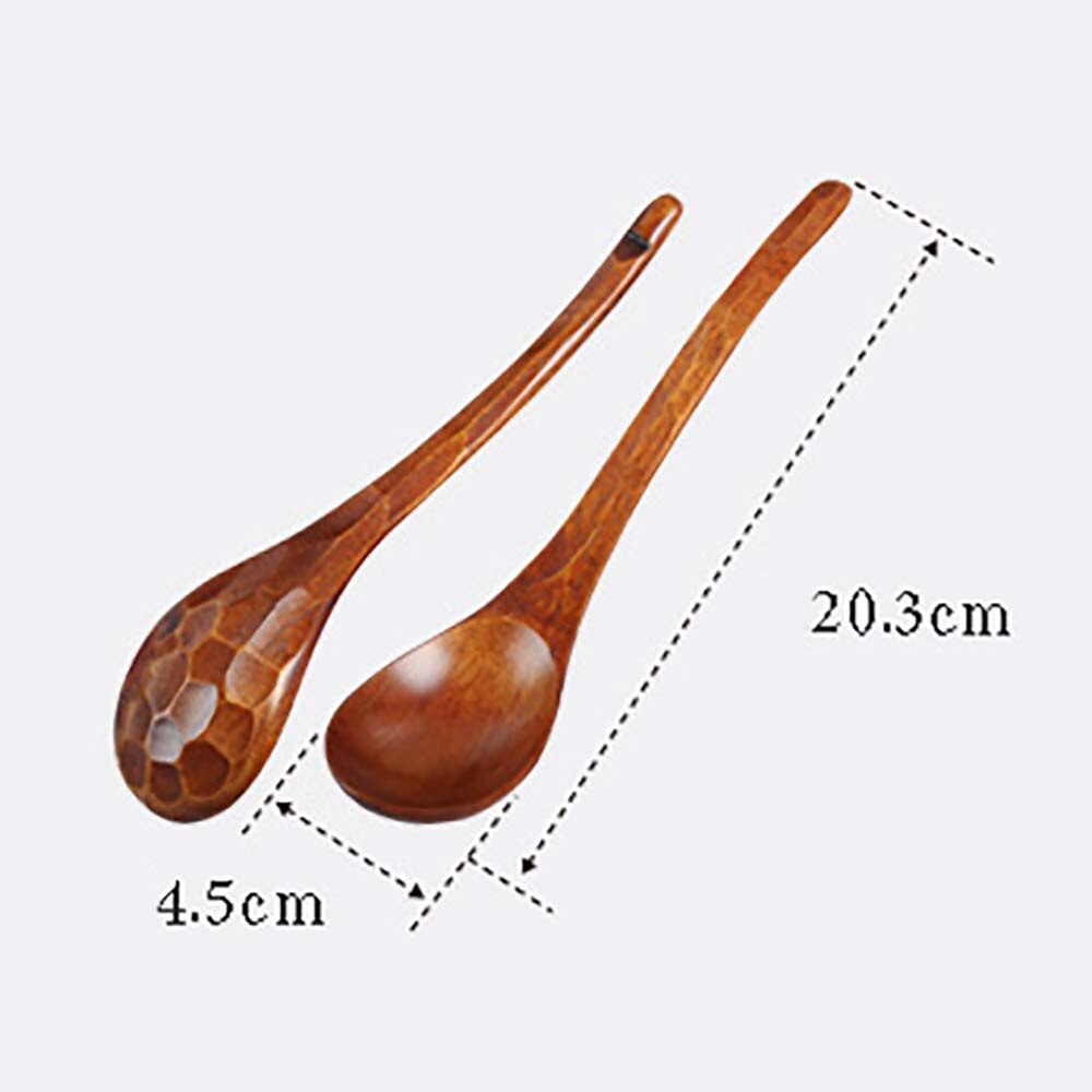 Wooden Spoon Turtle Shell Texture Durable Safe Practical Cooking Soup Pot Spoon Utensil for Restaurant