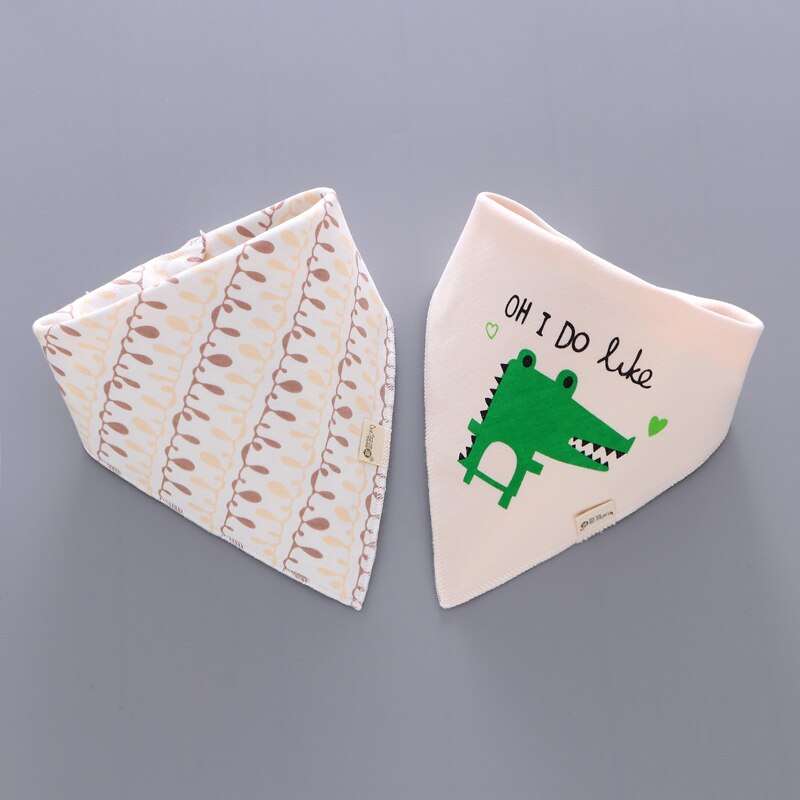 Baby Boy feeding Bibs Cotton Soft Burp Cloth for Infant Girl Flamingo Triangle Bib Children Bandana Bibs 2 Pieces/lot
