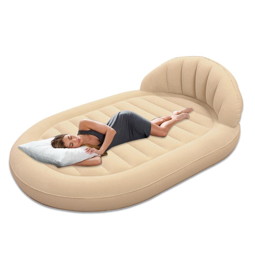 Air Bed Portable Durable PVC Inflatable Air Mattress Raised Pillow Cushion Rest For Indoor Outdoor Sleepover