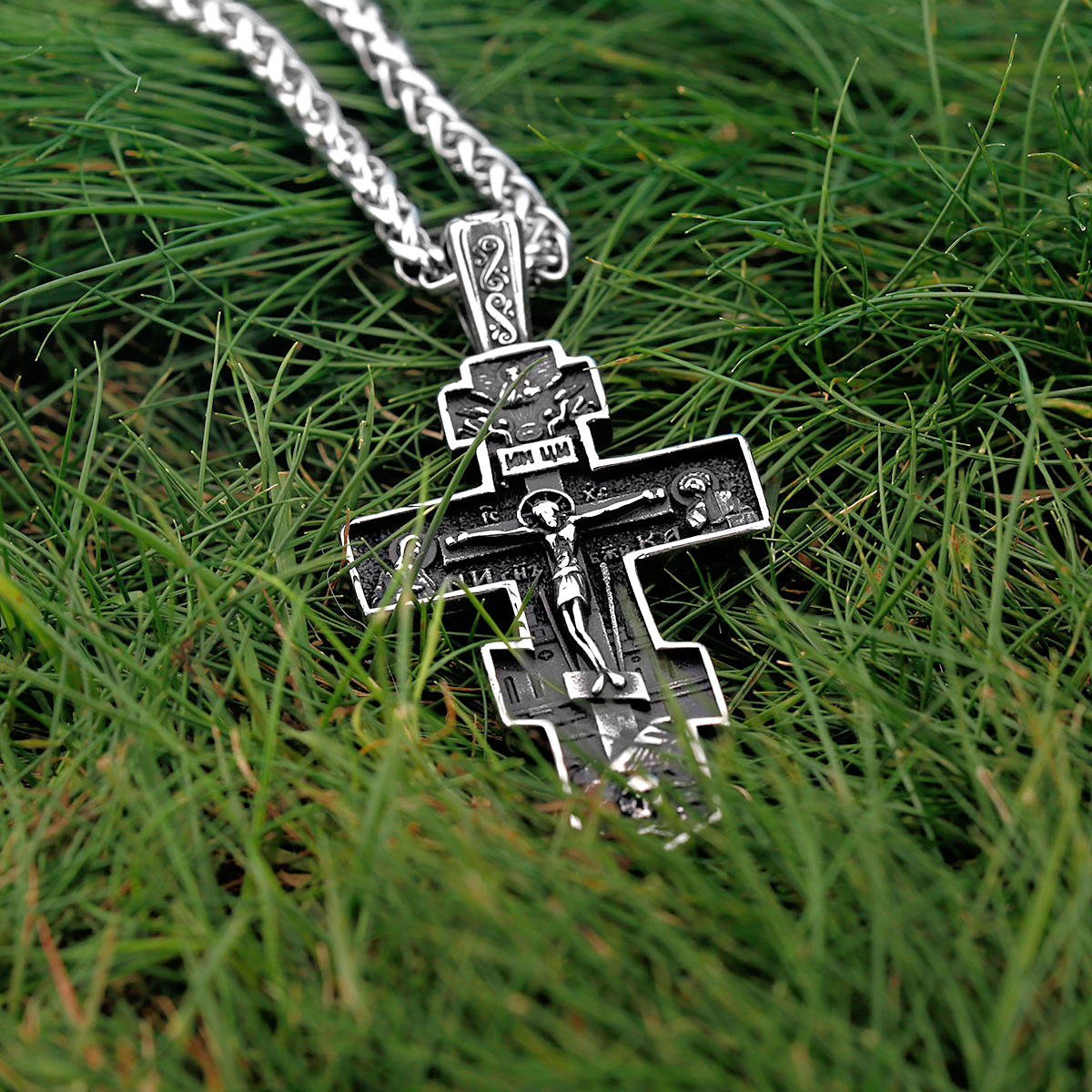Vintage roestvrijstalen religieuze kruisketting mannen vrouwen christelijke Jezus hanger gemengde gouden kleur ketting sieraden cadeau: 60cm / Goud-kleur