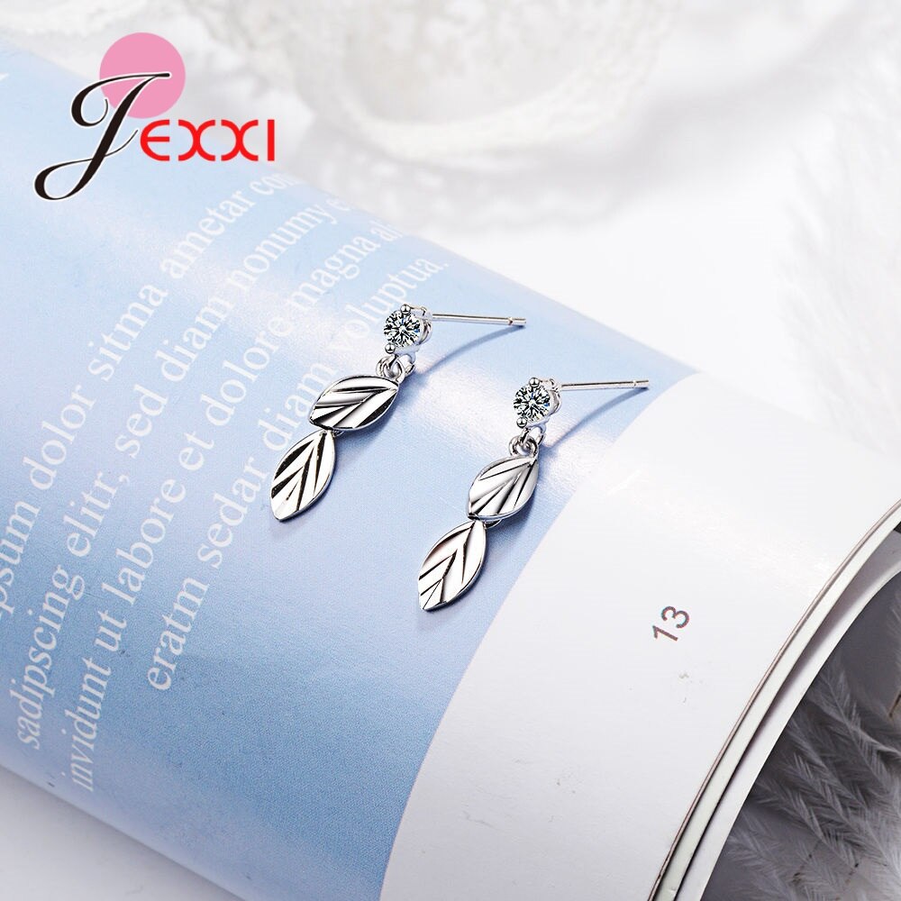 Grande Promozione Delle Donne/Della Signora di Stile Classico di Lasciare Orecchini A Pendaglio Per La Vendita 925 Sterling Silver Aggancio di Cerimonia Nuziale Dei Monili Del Partito