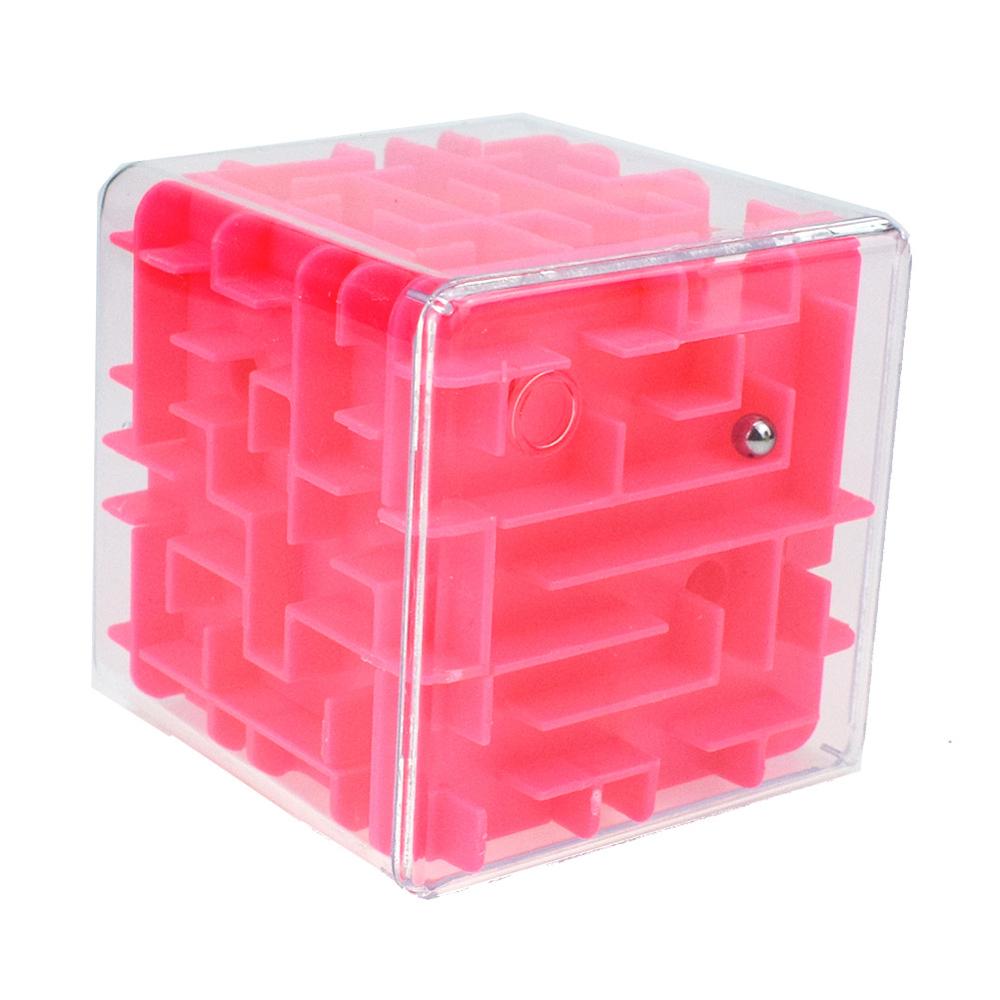 3D Cube Puzzle Maze Steel Ball Game Toys Case Box Fun Brain Game Toys For Children Intelligent Improve Hands-on/Balance Ability