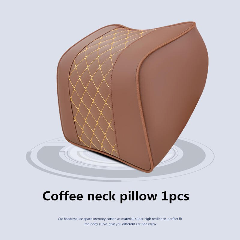 4 farger skinn midje sete støtte minne bomull nakkestøtte til sete lumbal pute sjåfør bil med Brann sesonger pute pute: Kaffepute 1 stk